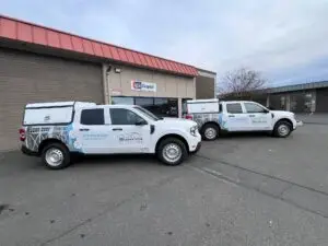 “Modern 2026 fleet graphics design featuring bold typography and vibrant branding on a clean commercial truck.”